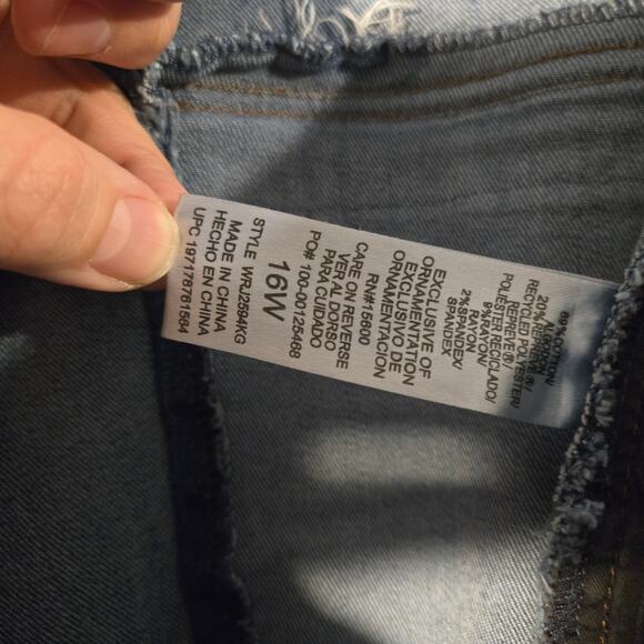 Vintage Y2K Democracy 16W  Blue Classic Bootcut Jeans [0452] - Picture 8 of 10